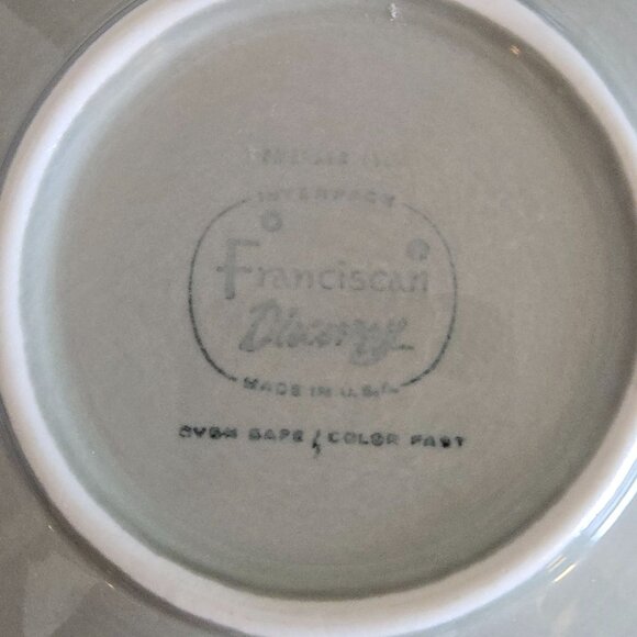 MCM Franciscan Ware Emerald Isle Discovery Gravy Boat With Attached Plate - Picture 5 of 6